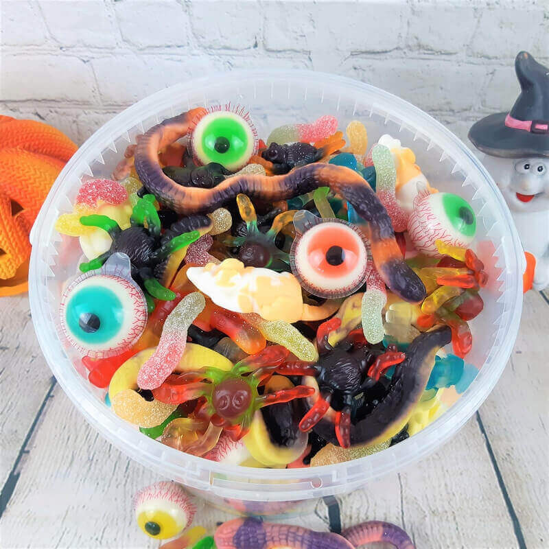Méga seau de l'horreur bonbons halloween